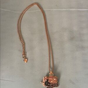 Gold Elephant Pendant Necklace